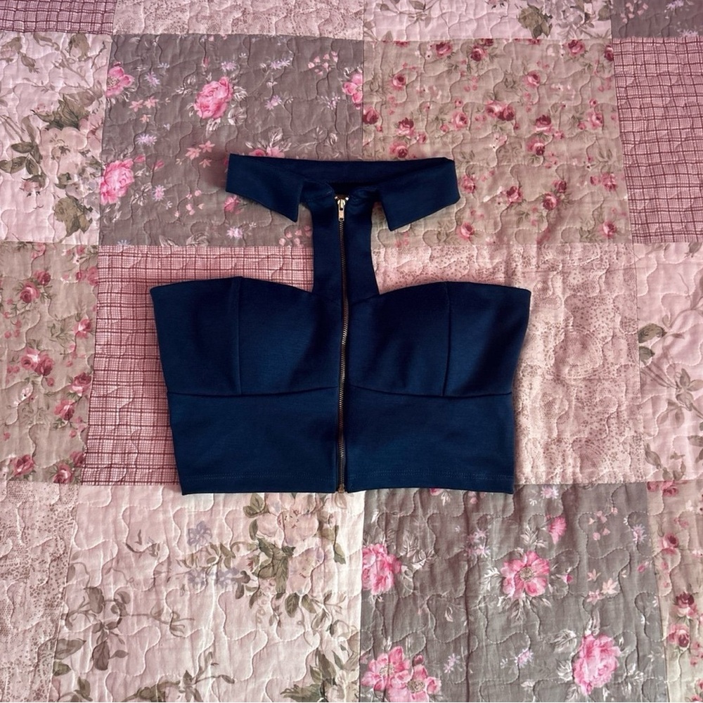Dark Teal Bustier Style Top